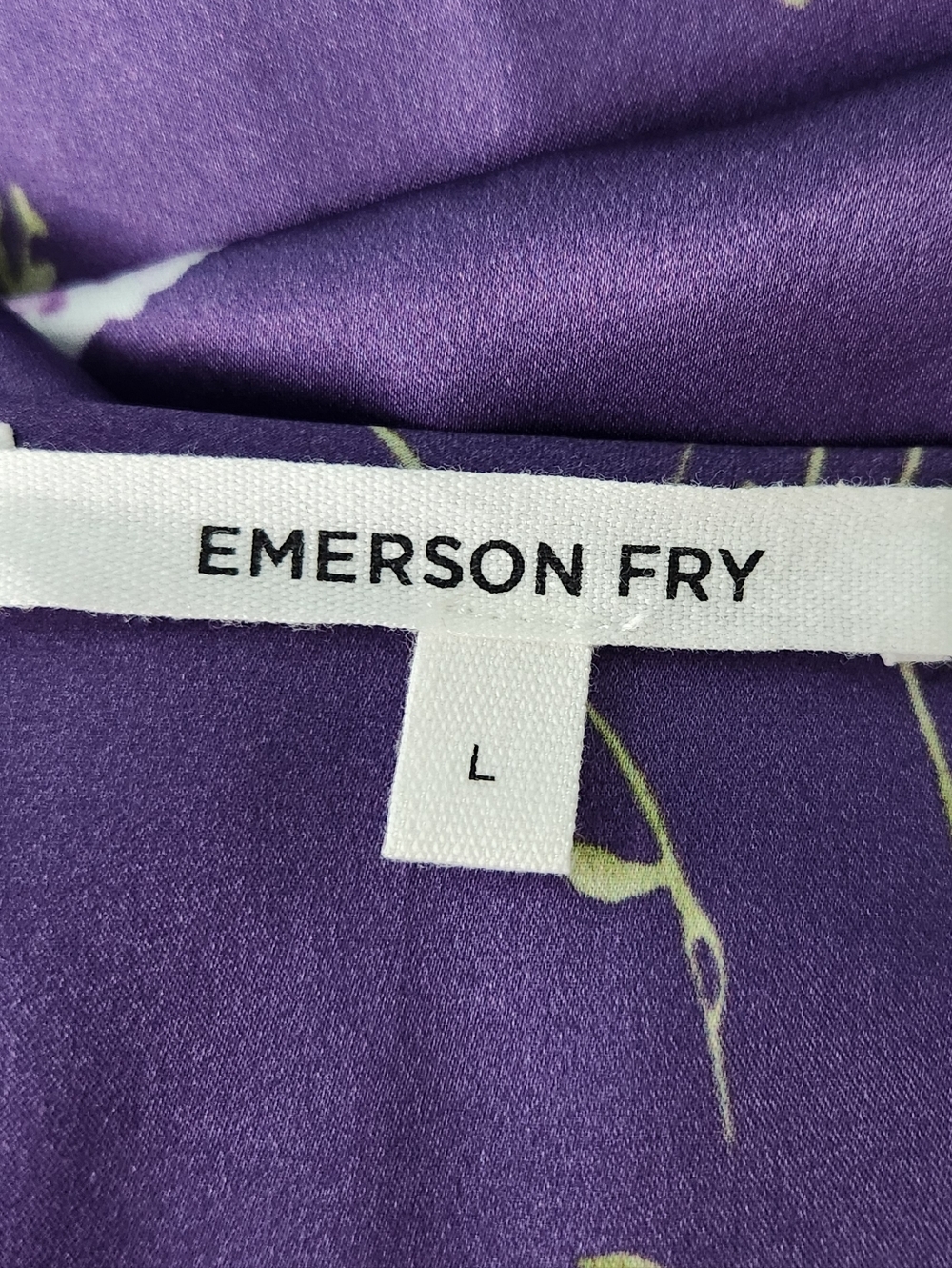 Emerson Fry Lavender Floral Silk Roses Dress - Picture 7 of 9